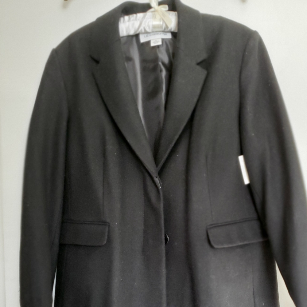 Liz Claiborne wool jacket black size XL